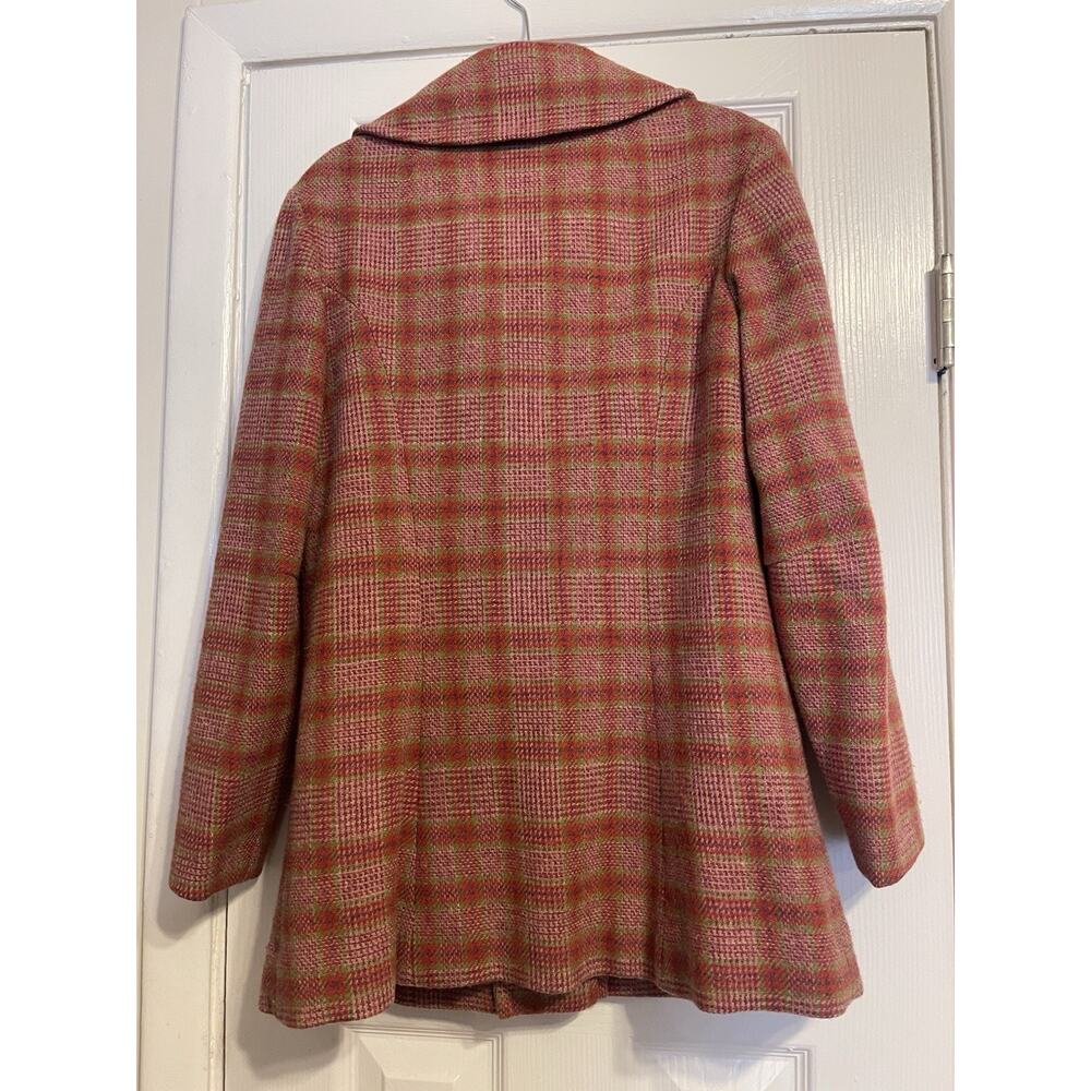 VTG 70’s Pendleton USA Virgin Wool Tartan Preppy Riding Longline Jacket Blazer 4 - Picture 4 of 7